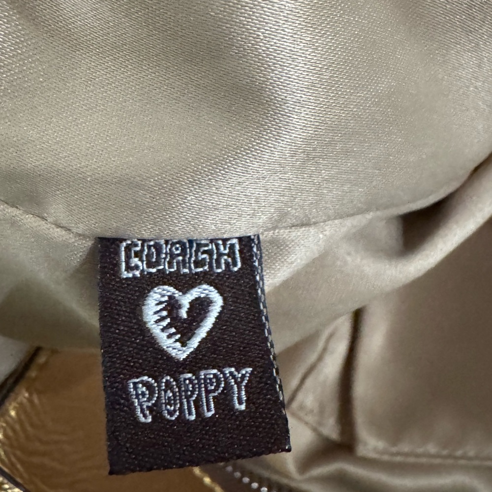 Coach Poppy Signature Quilted Metallic Tote - Picture 4 of 14